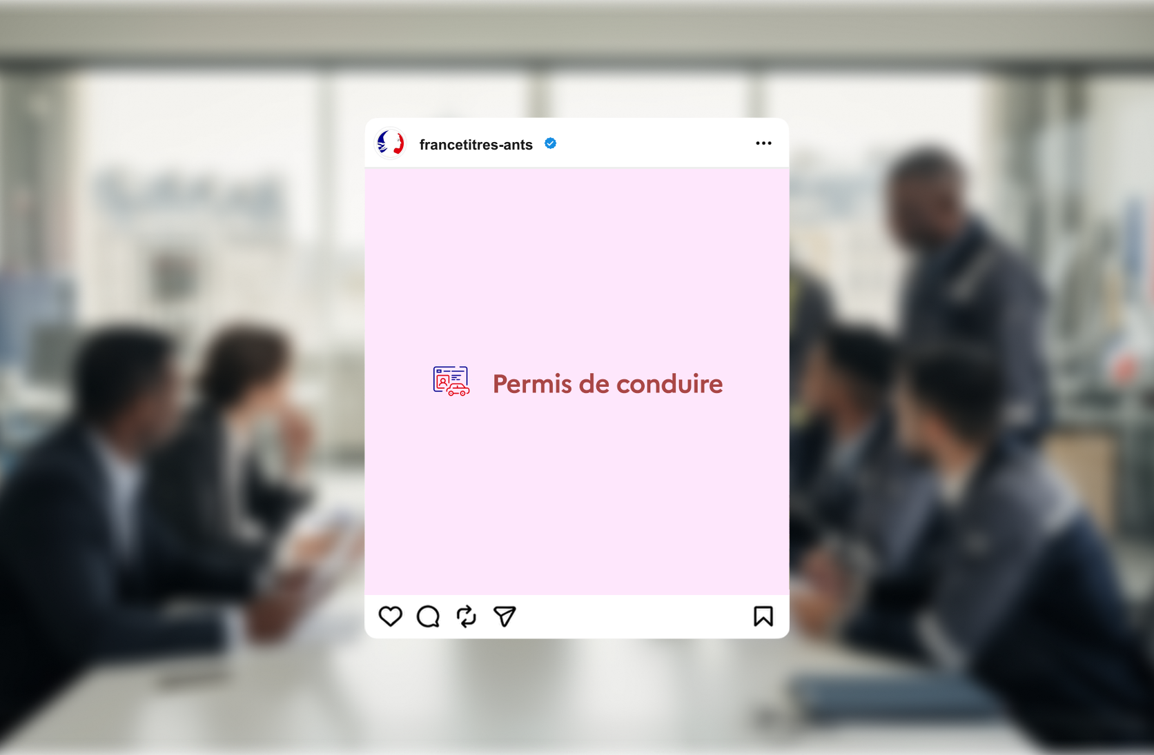 Publication de communication autour du permis de conduire